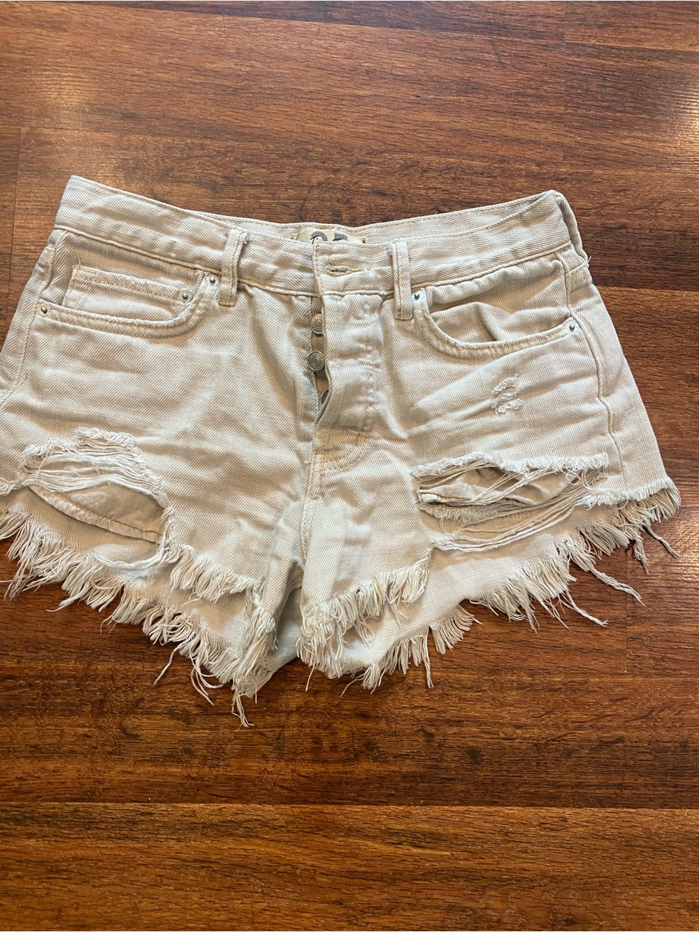 Free people cream shorts